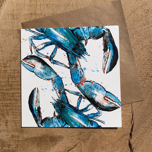 Dollyhotdogs - Blue Lobster Greeting Card