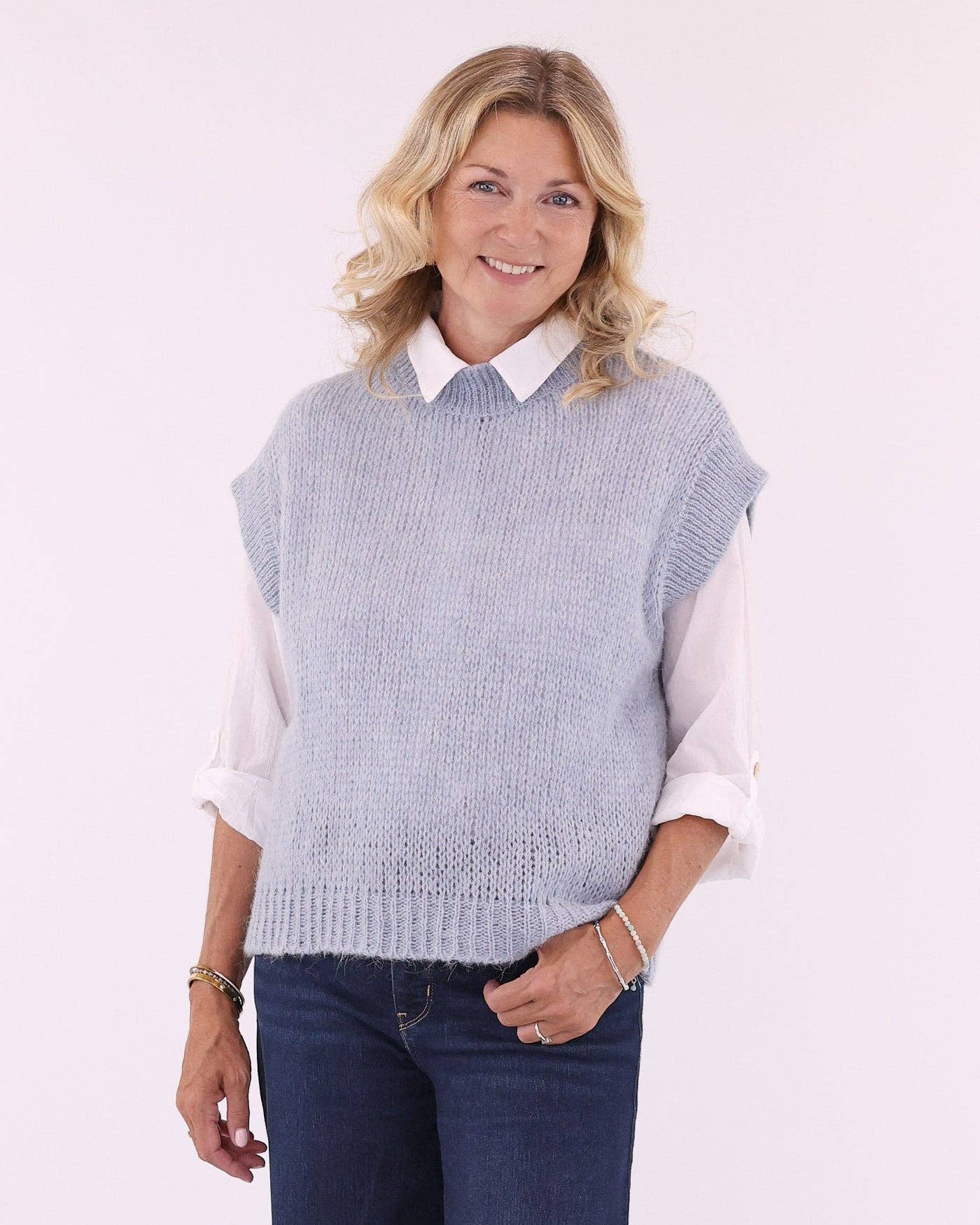 Alpaca Blend Cap Sleeve Tank Top