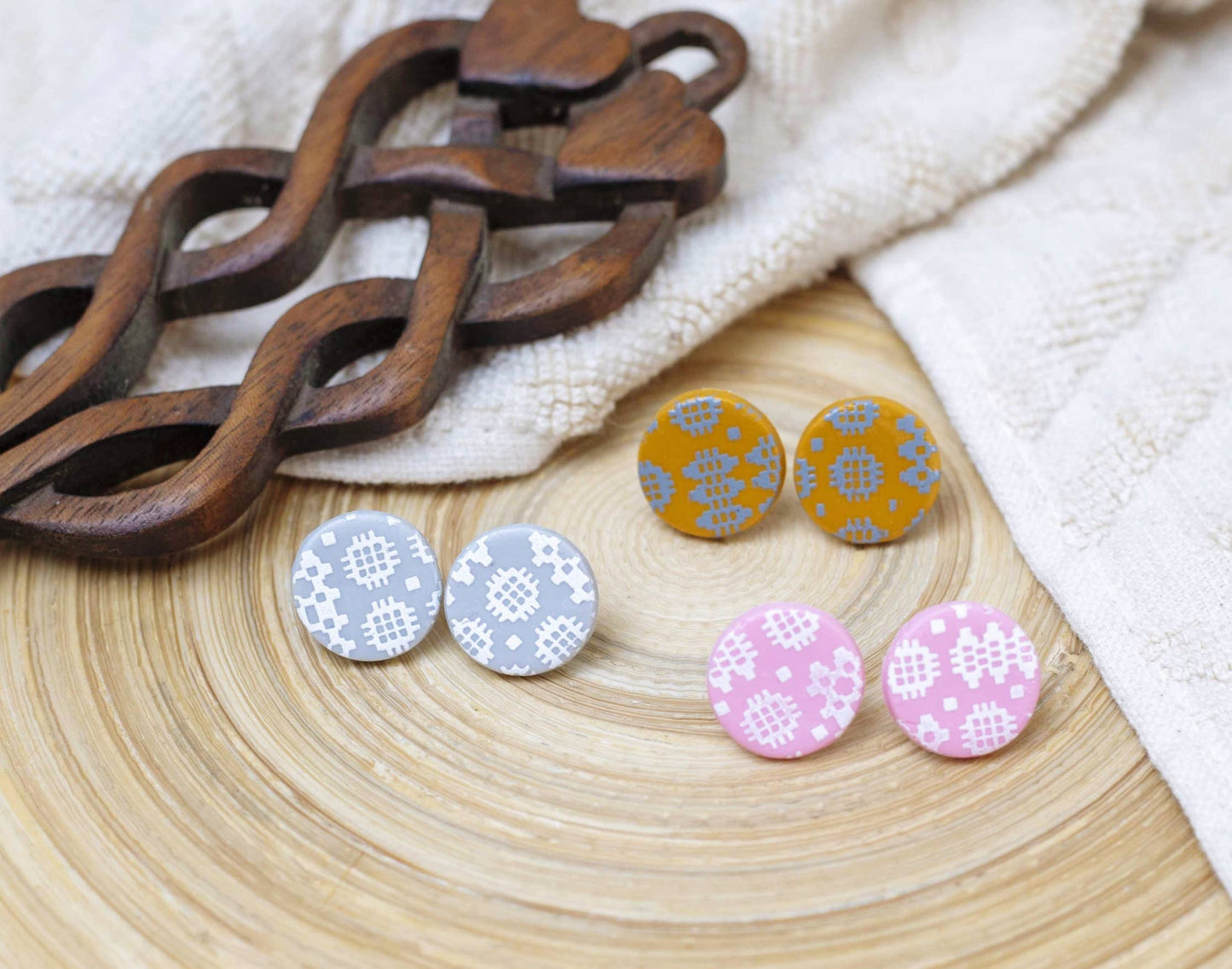 Pack of 3 - Welsh blanket studs