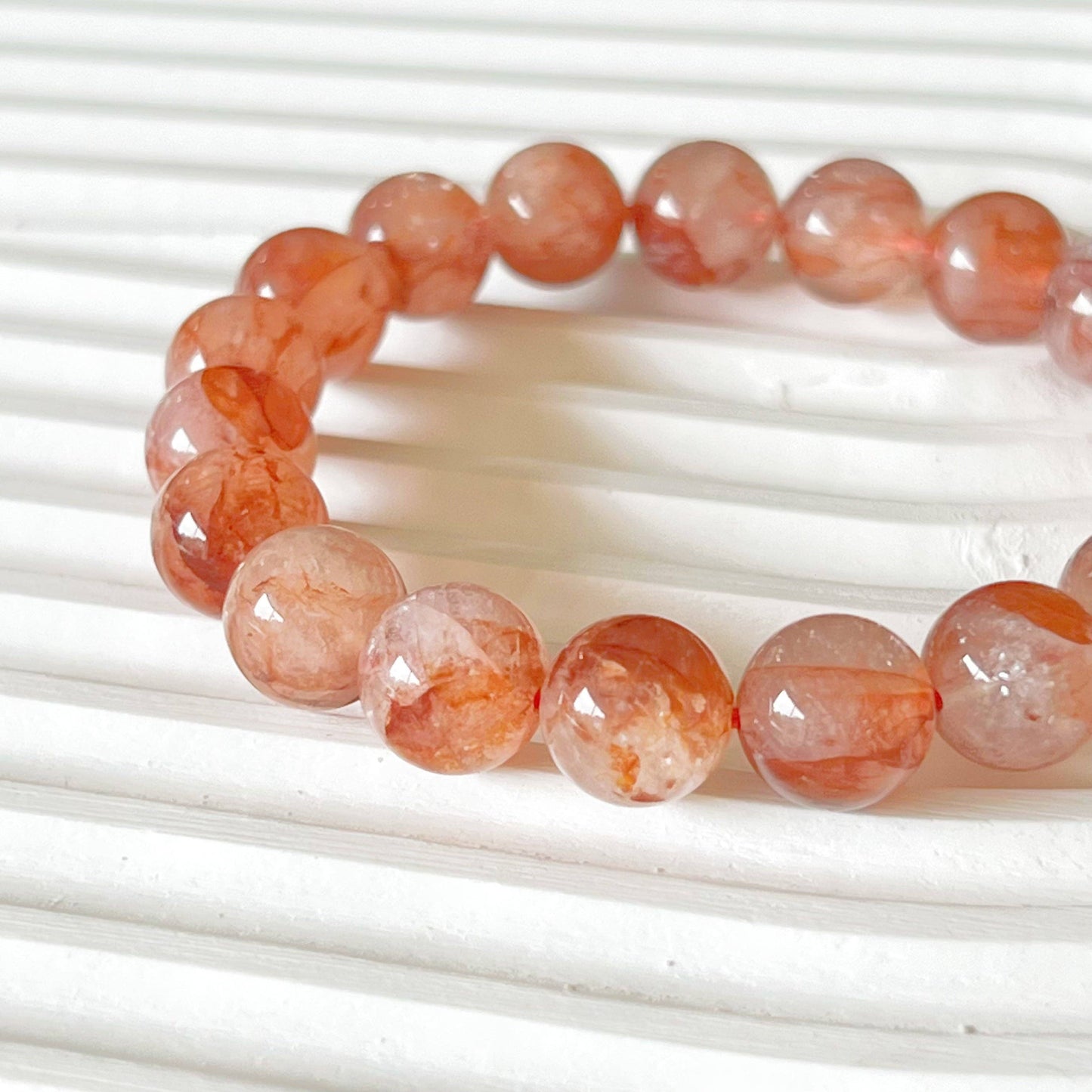 Ninaouity - Root Chakra Hematoid Fire Quartz Crystal Bracelet