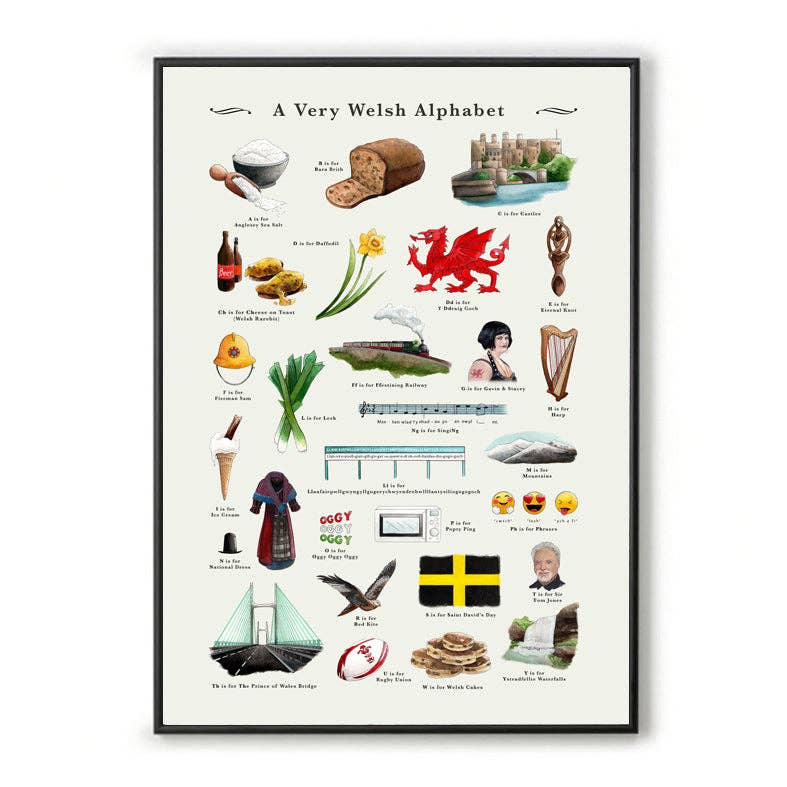 A Very Welsh Alphabet Art Print