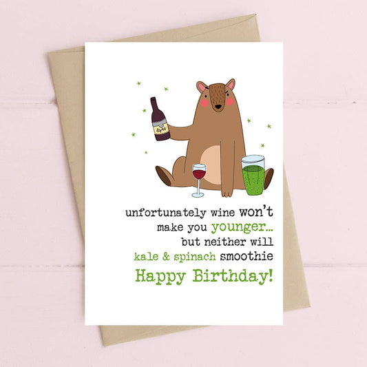 Dandelion Stationery - Kale and spinach smoothie - Funny Greetings Card