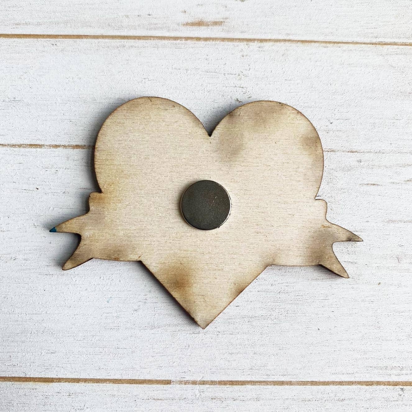 Gorgeous Little Bits - Green Moelfre Love Heart Magnet