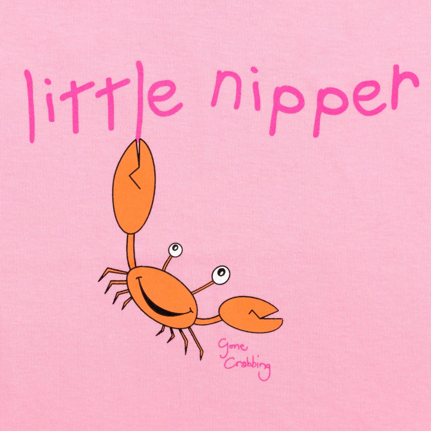Gone Crabbing - Little Nipper Baby T - Shirt - Shell Pink