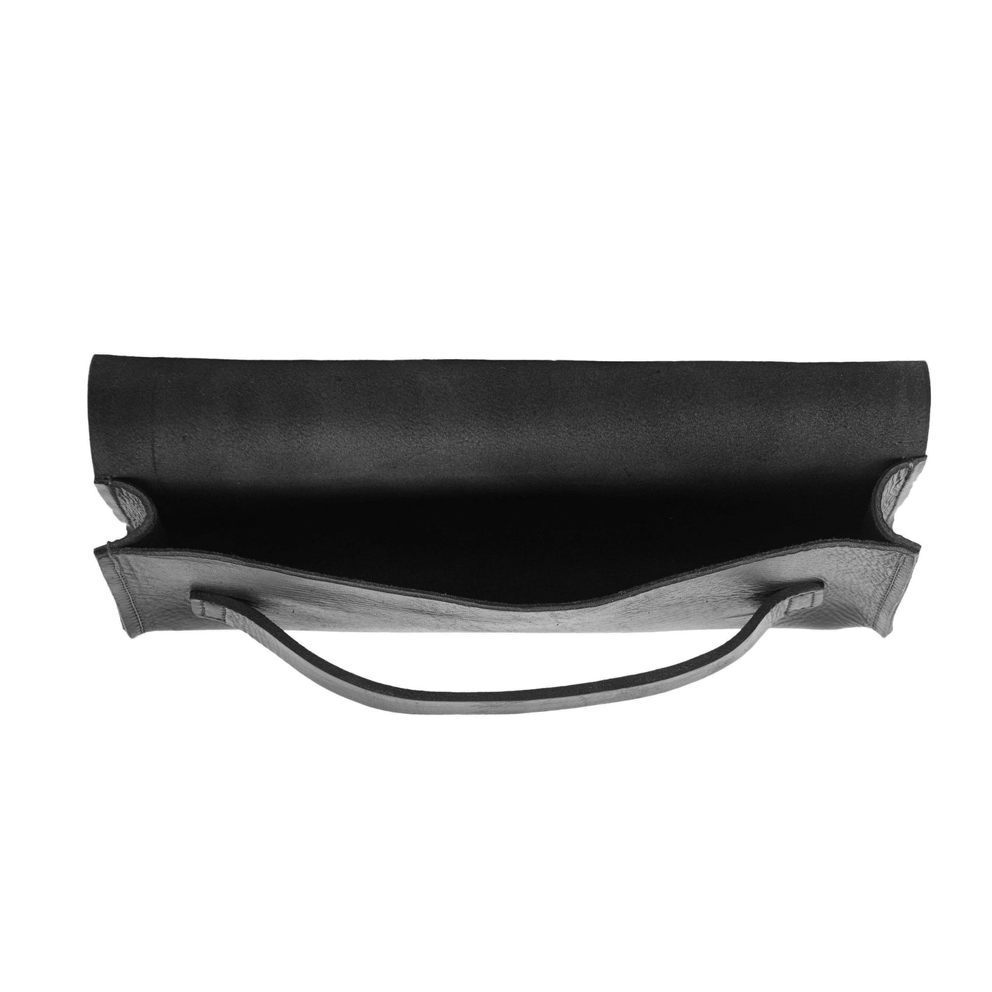 Natasha Leather Clutch – Black