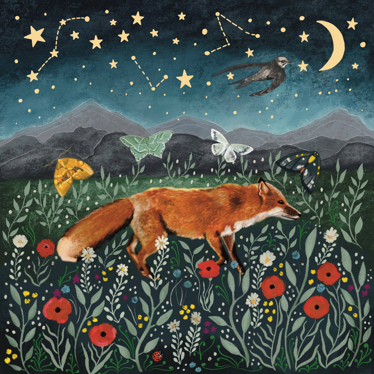 Glitter & Earth - Fox card - Invincible summer