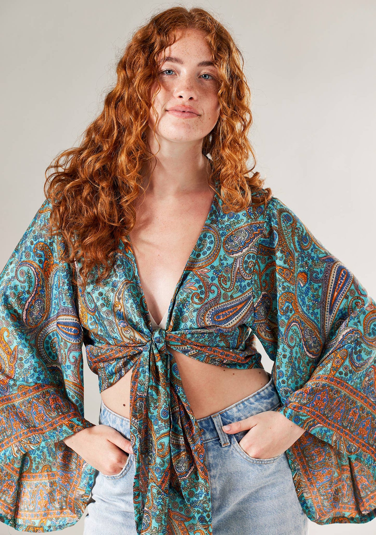Namaste - Recycled Sari Wrap Top