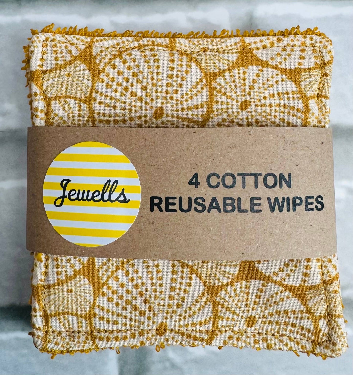 Jewells - 4 wash cloths Gold Sea Urchin or Turquoise Waves