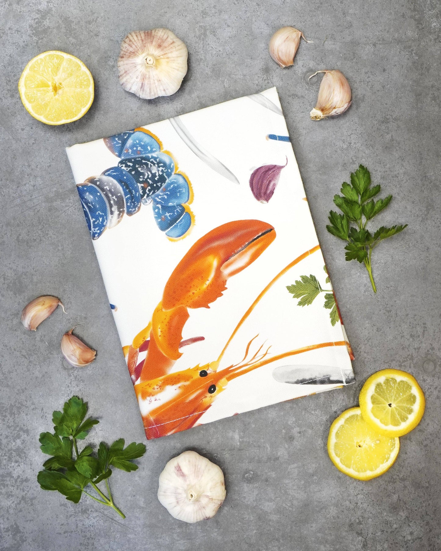 Lobster Tea Towel - British - 100% Cotton - Seaside