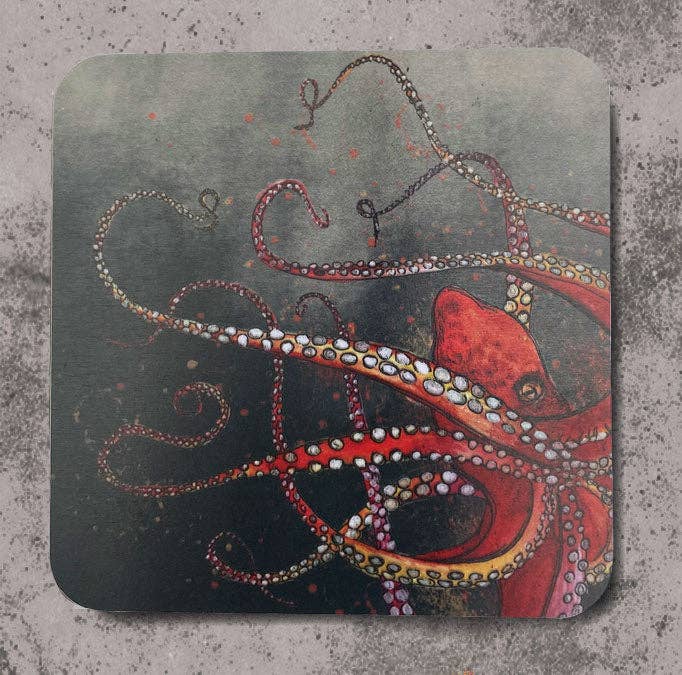 Dollyhotdogs - Red Octopus Coaster