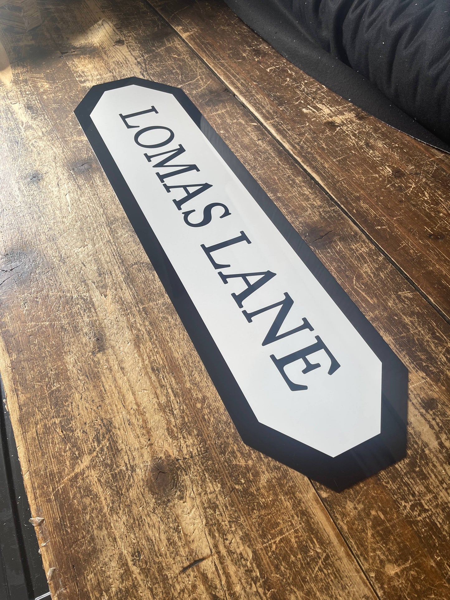 Personalised Custom Street Metal Long Sign Plaque