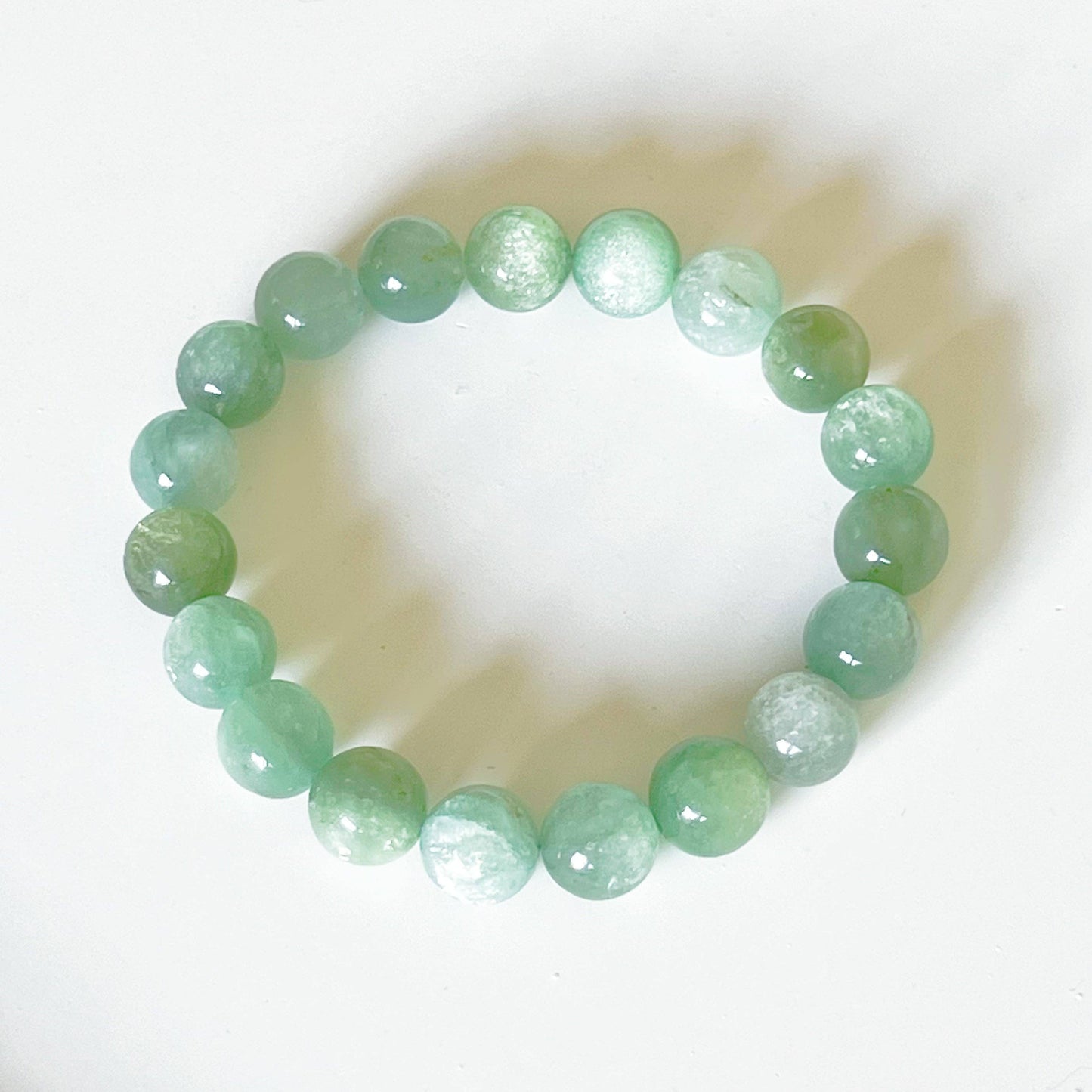 Ninaouity - Heart Chakra Light Green Lepidolite Crystal Bracelet