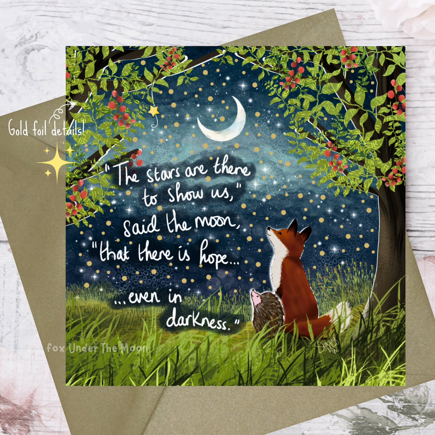 'There Is Hope' - Greeting Card From Fox Under The Moon