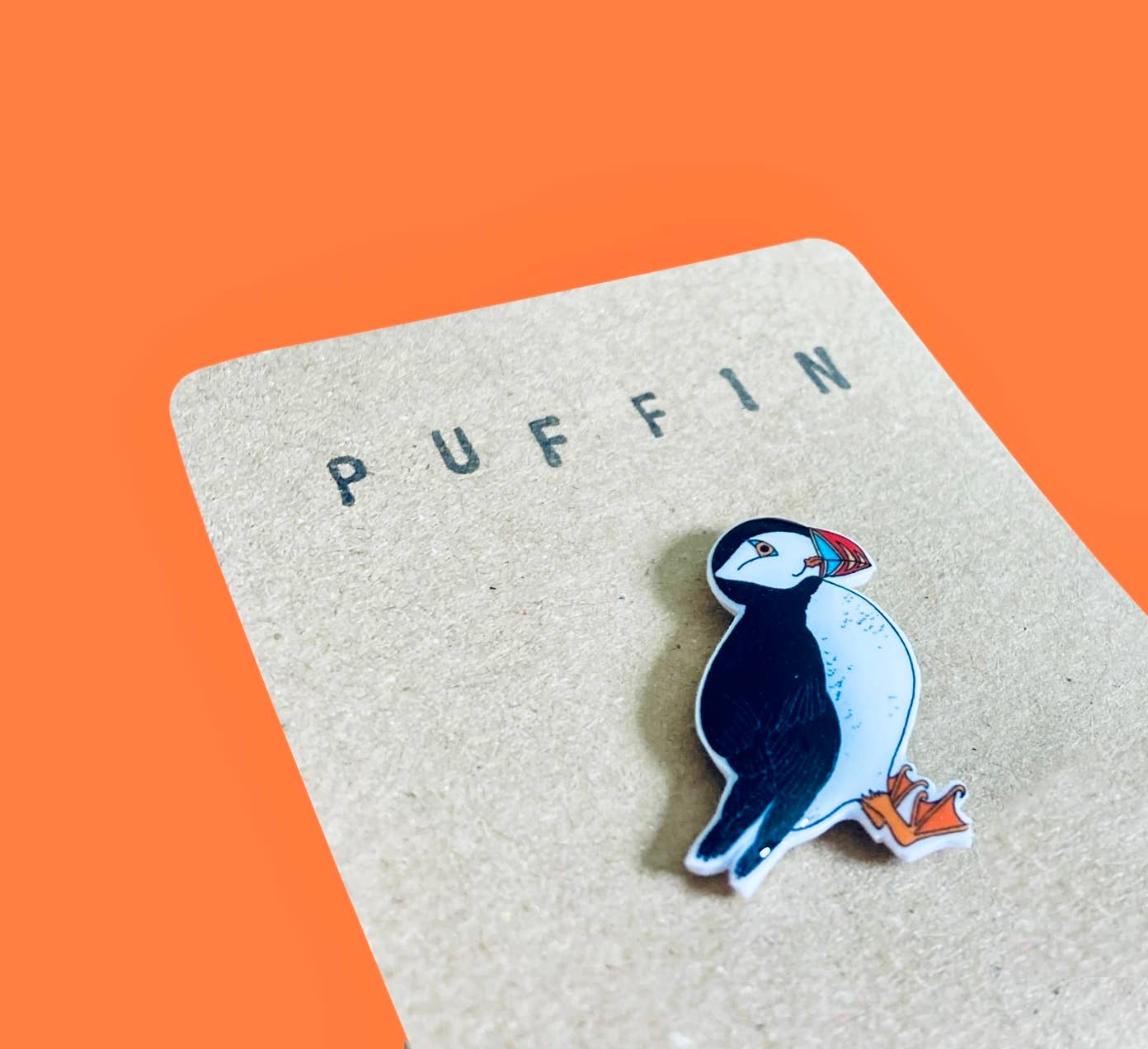 RatBeanCat - Little Puffin bird pin badge 
