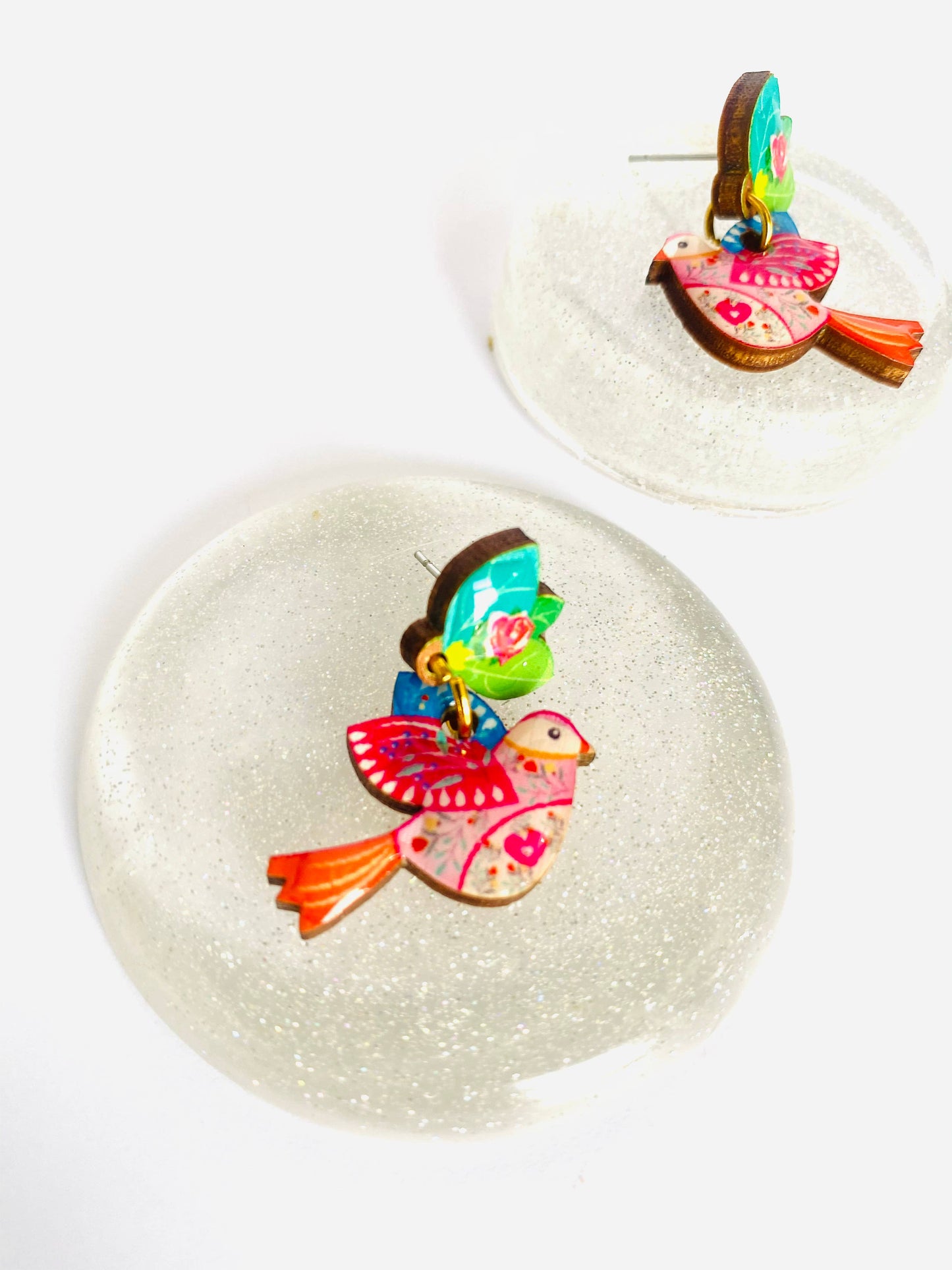 Rosie Rose Parker - Love bird statement earrings
