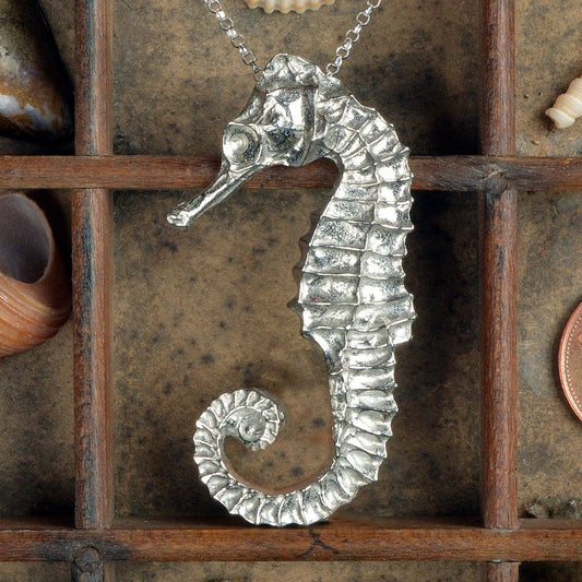 Glover & Smith - Seahorse Necklace, English Pewter Jewellery