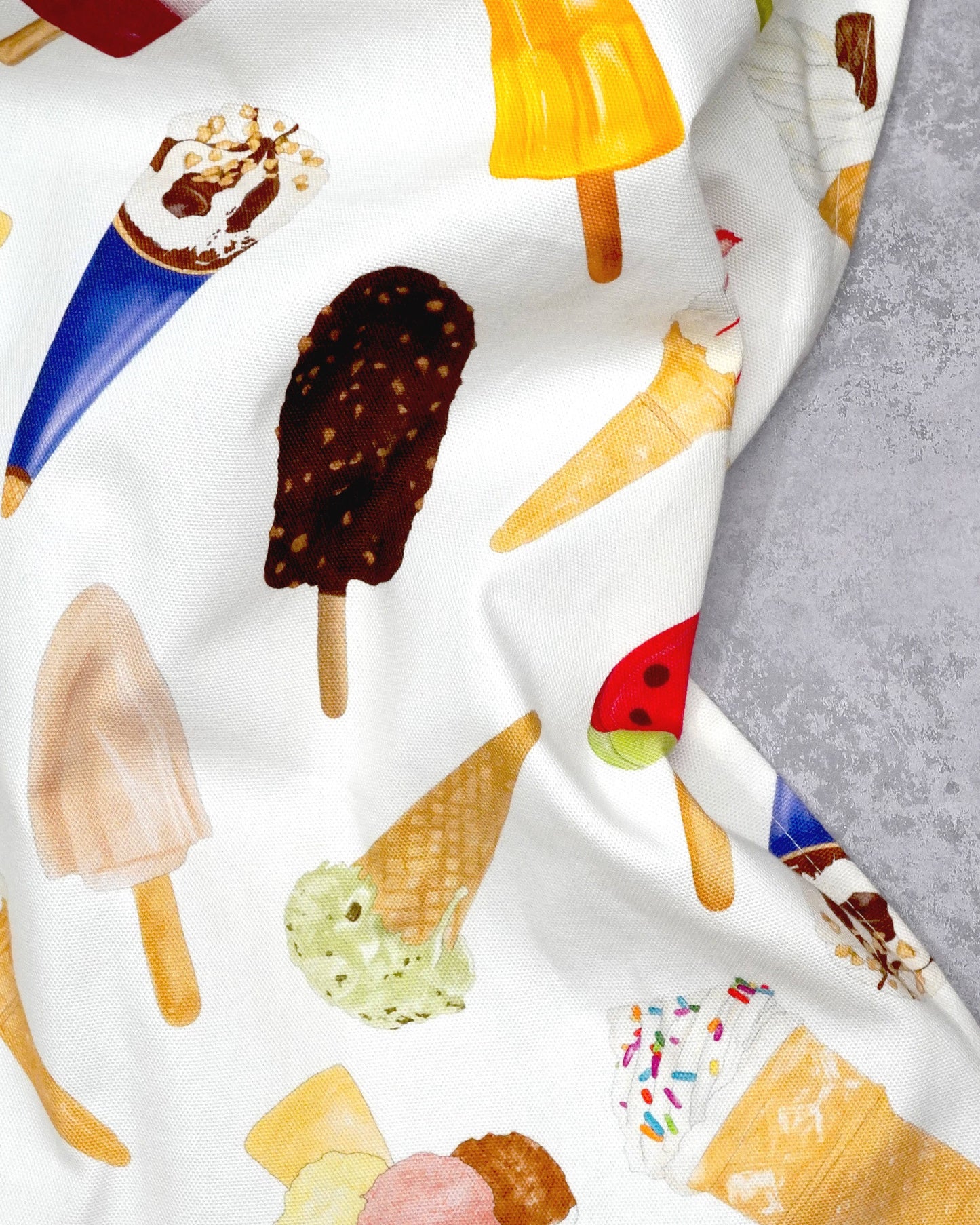 Ice Cream Tea Towel - British Made - Funny Kitchen Towel