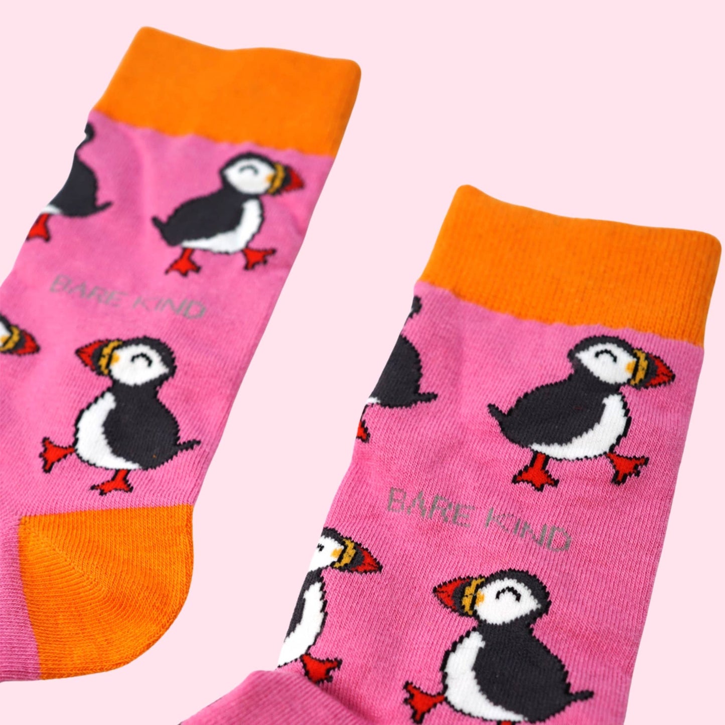 Bare Kind - Pink Puffin Socks