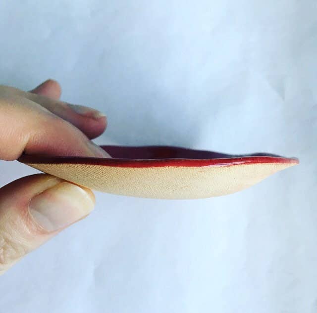 Hiraeth Ceramic Trinket Dish: Welsh Home Longing, Red Glaze