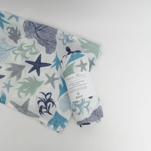 Beach Born Salcombe Ltd Turtle Extra Large Muslin / Swaddle Blanket