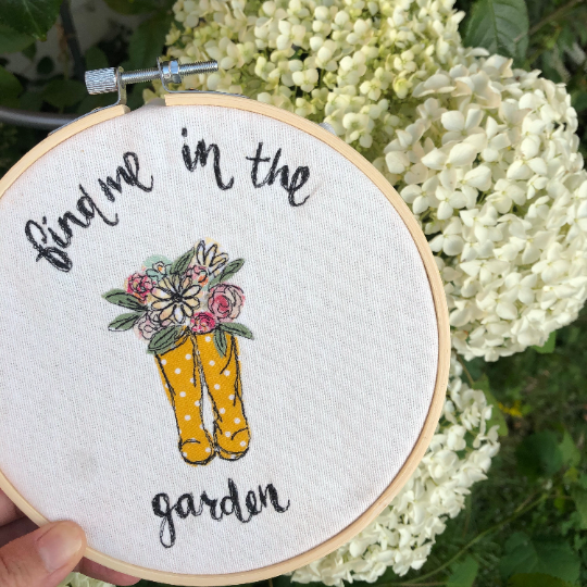 Girl Friday Embroidery - Garden hoop