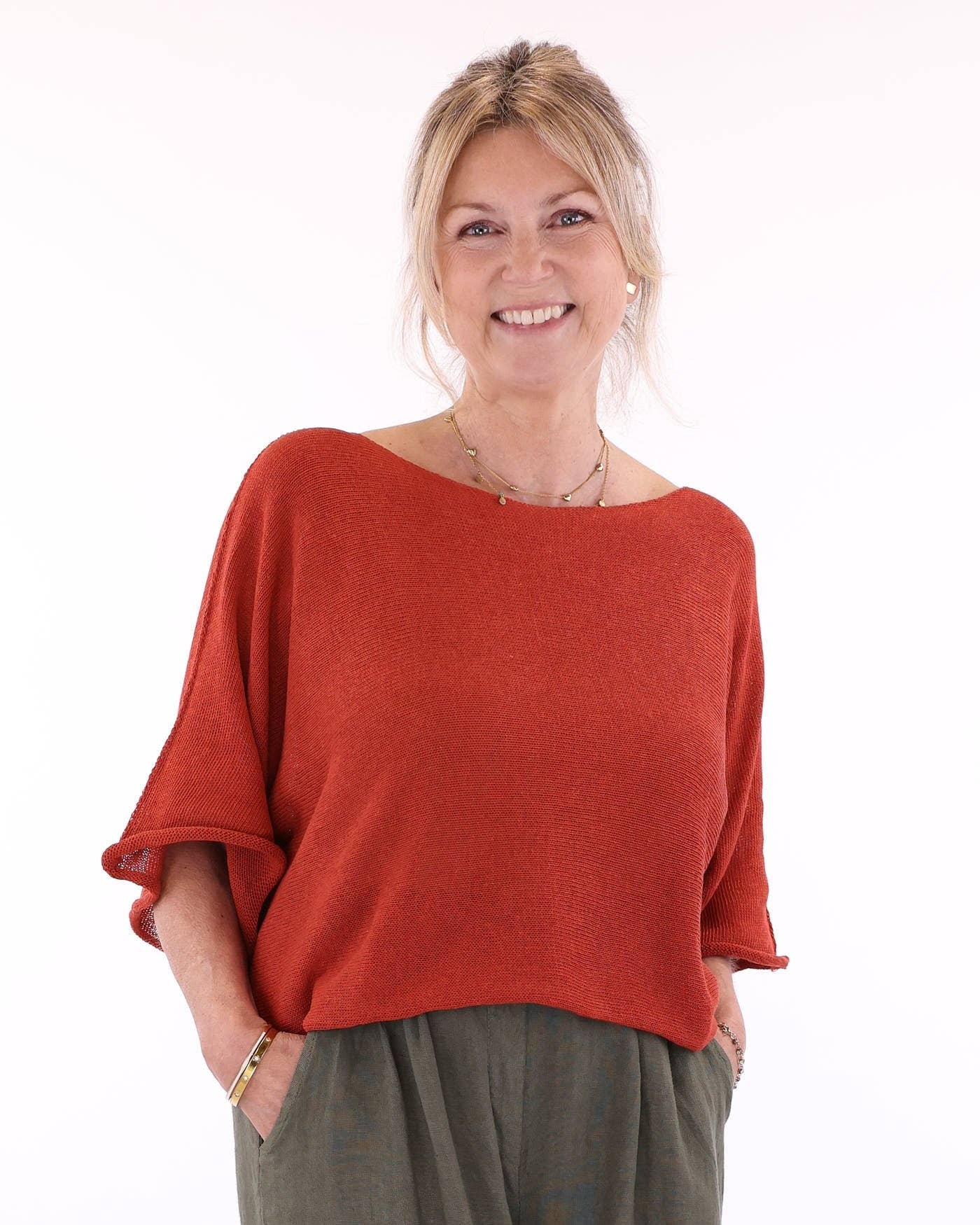 Cotton Blend Short Tunic Top