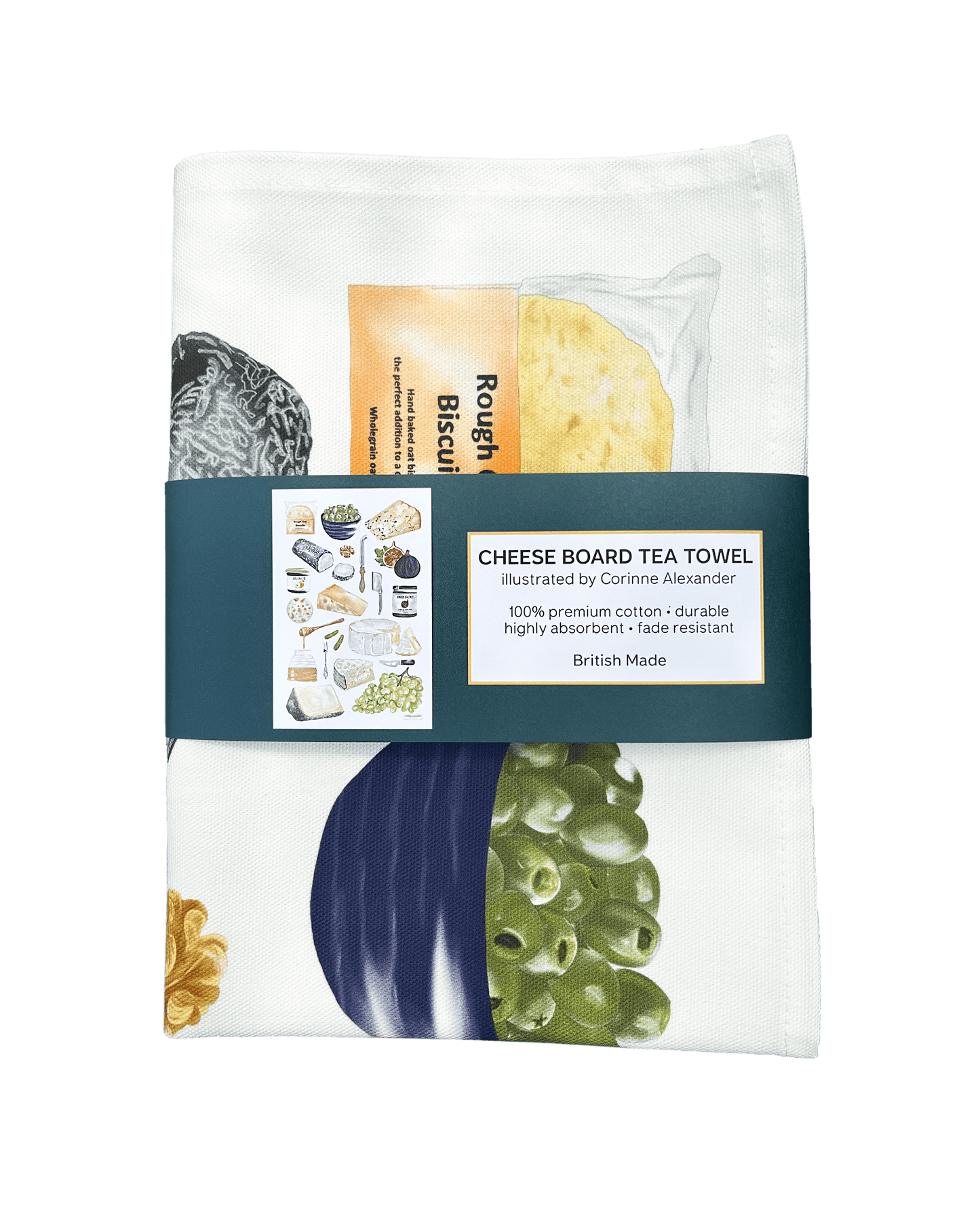 Cheese Board Tea Towel - British Made – Cheese Lovers Gift