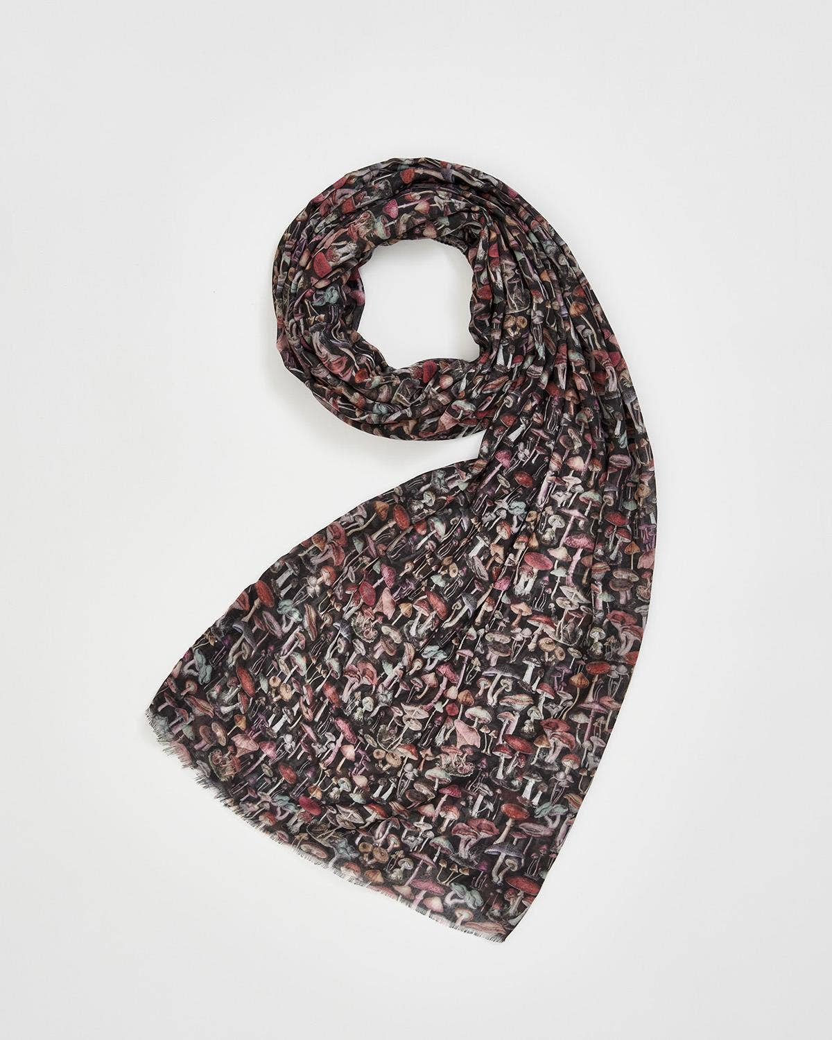 FABLE Magical Mushroom Black Lightweight Scarf