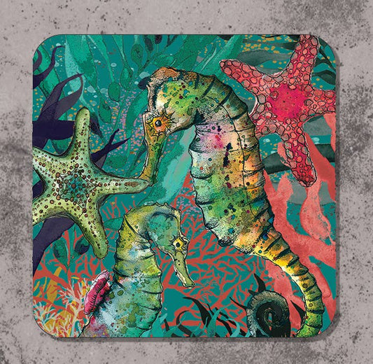 Seahorse & Starfish Coaster