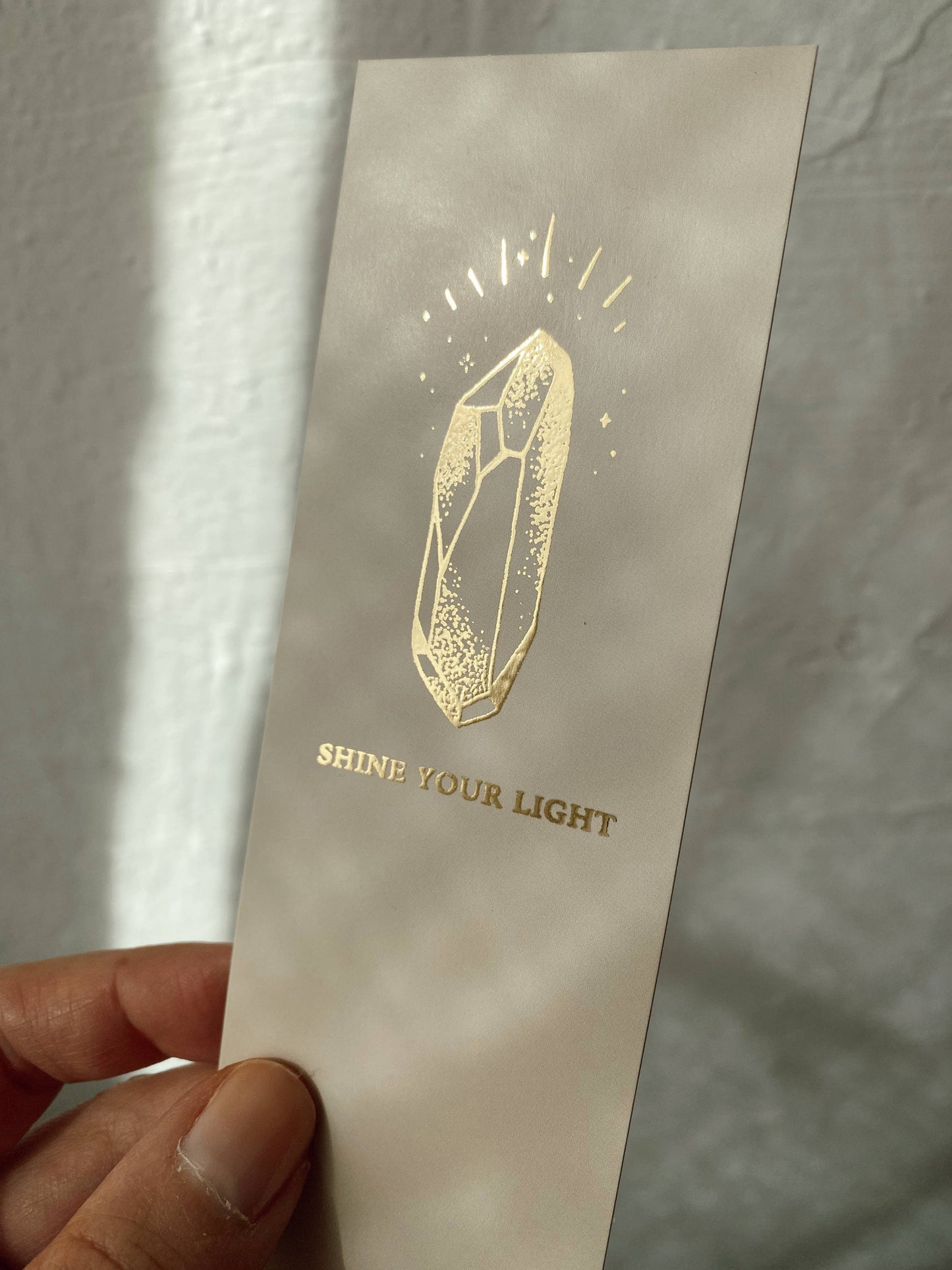 Anna Cosma - SHINE YOUR LIGHT - BOOKMARK - GOLD - GIFT TAG