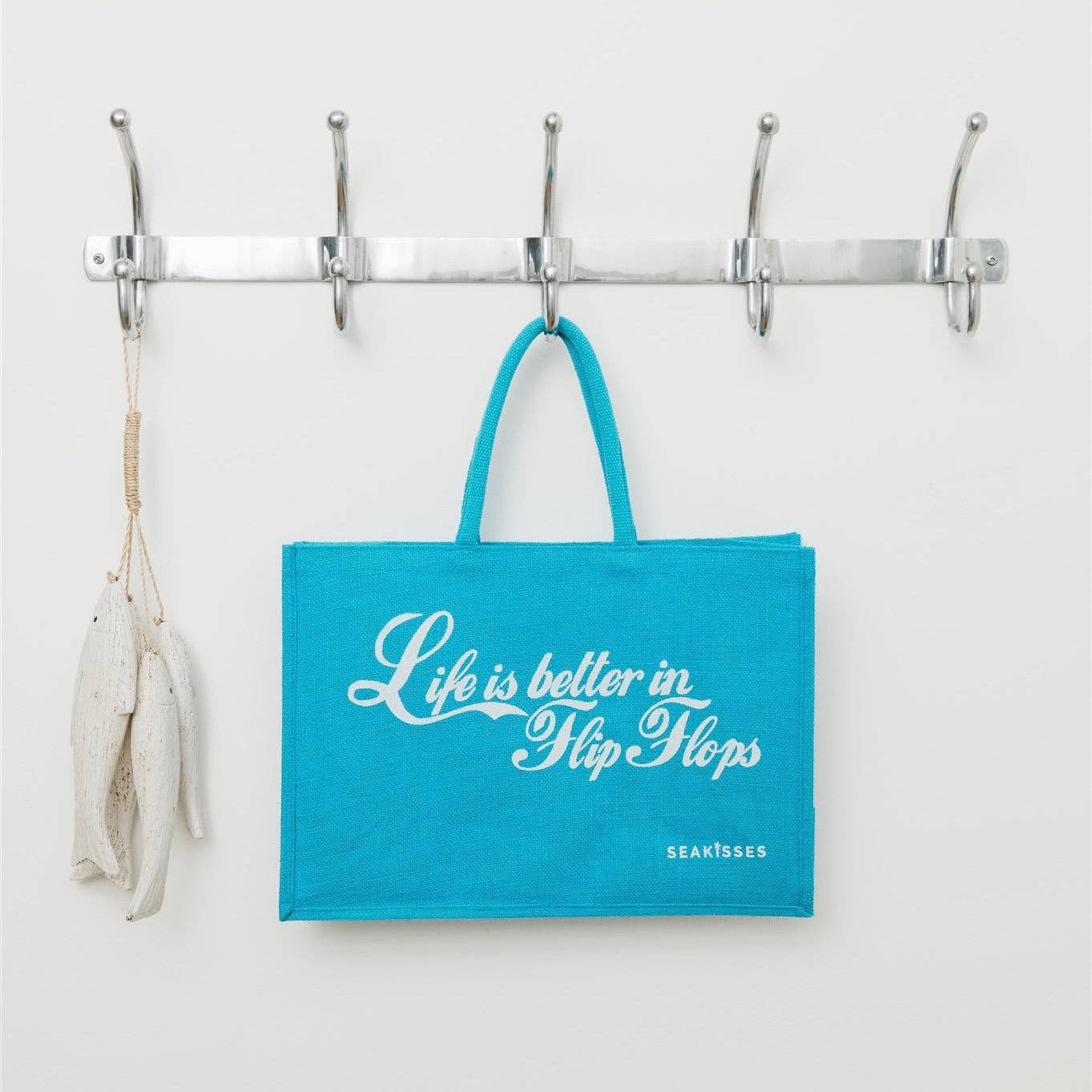 Life is Better in Flip Flops Cute Jute Bags in a Choice of Colours
