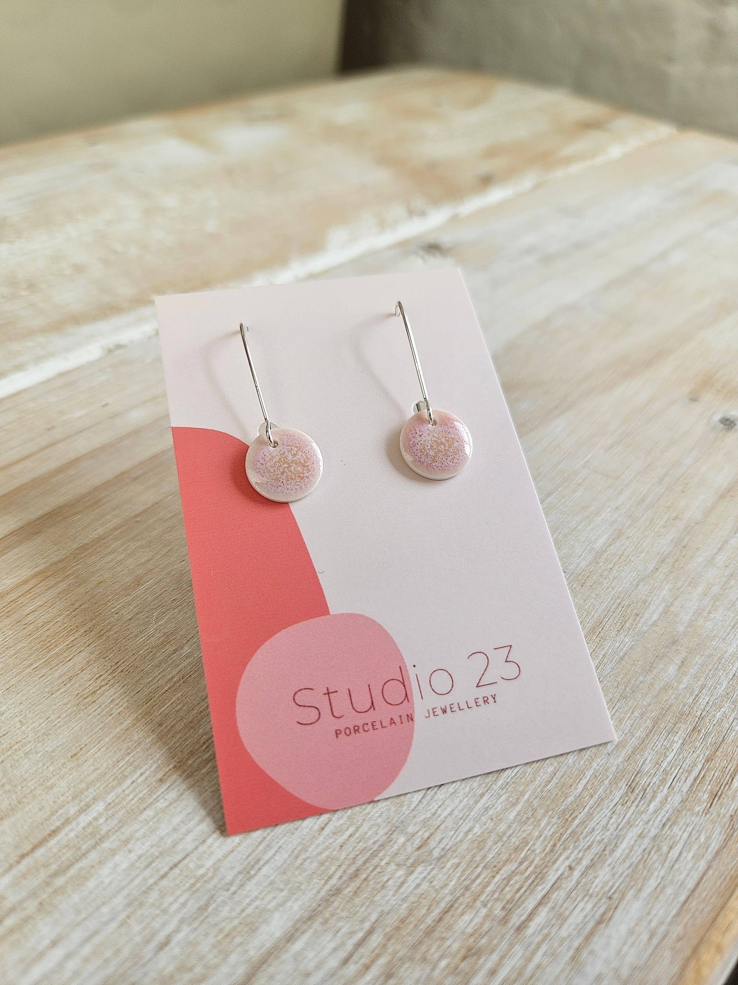 Studio 23 Ceramics - Drop Circle Earring Pair