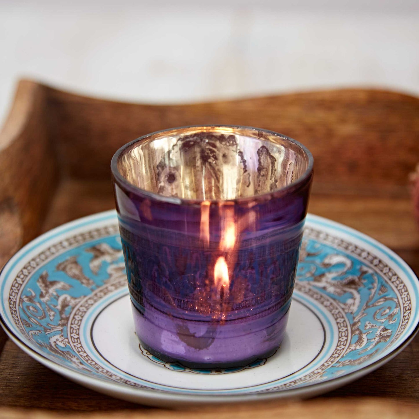 The Paper High Gift Company Limited - Set of Three Coloured Tea Light Glasses - Handmade