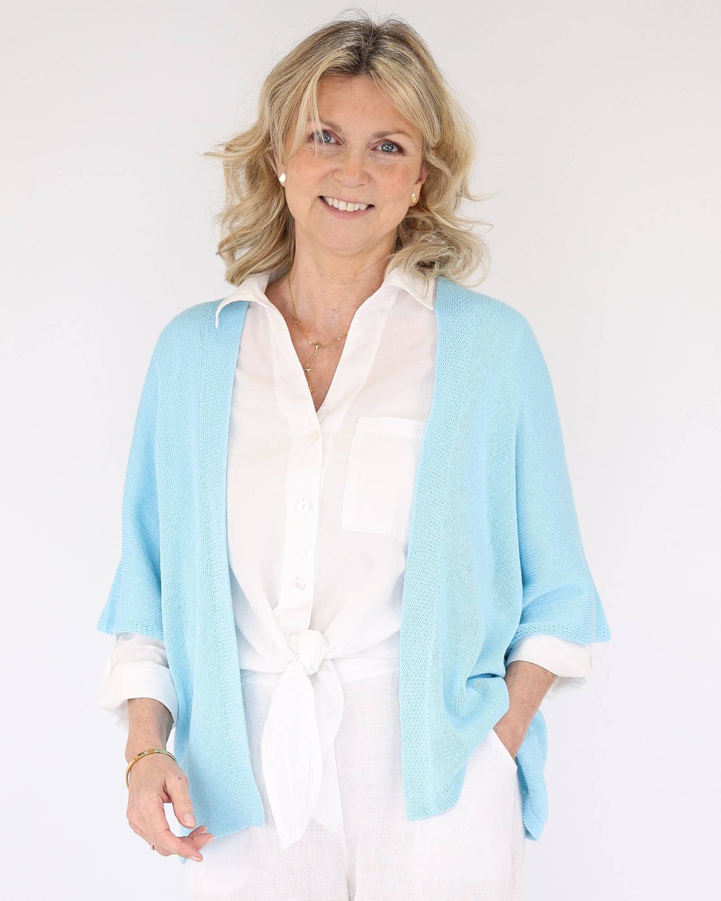 Cadenza Italy Ltd - Cotton Blend Short Kimono