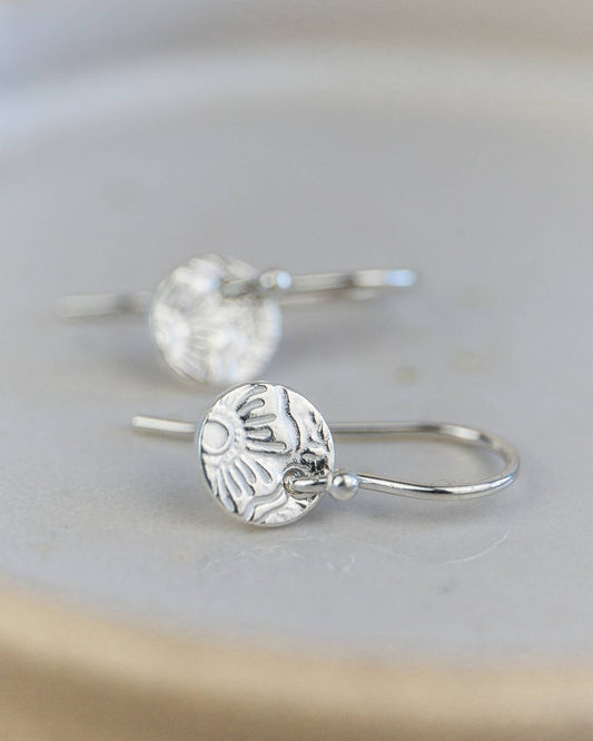 Lucy Kemp - Sterling Silver Mini Textured Earrings