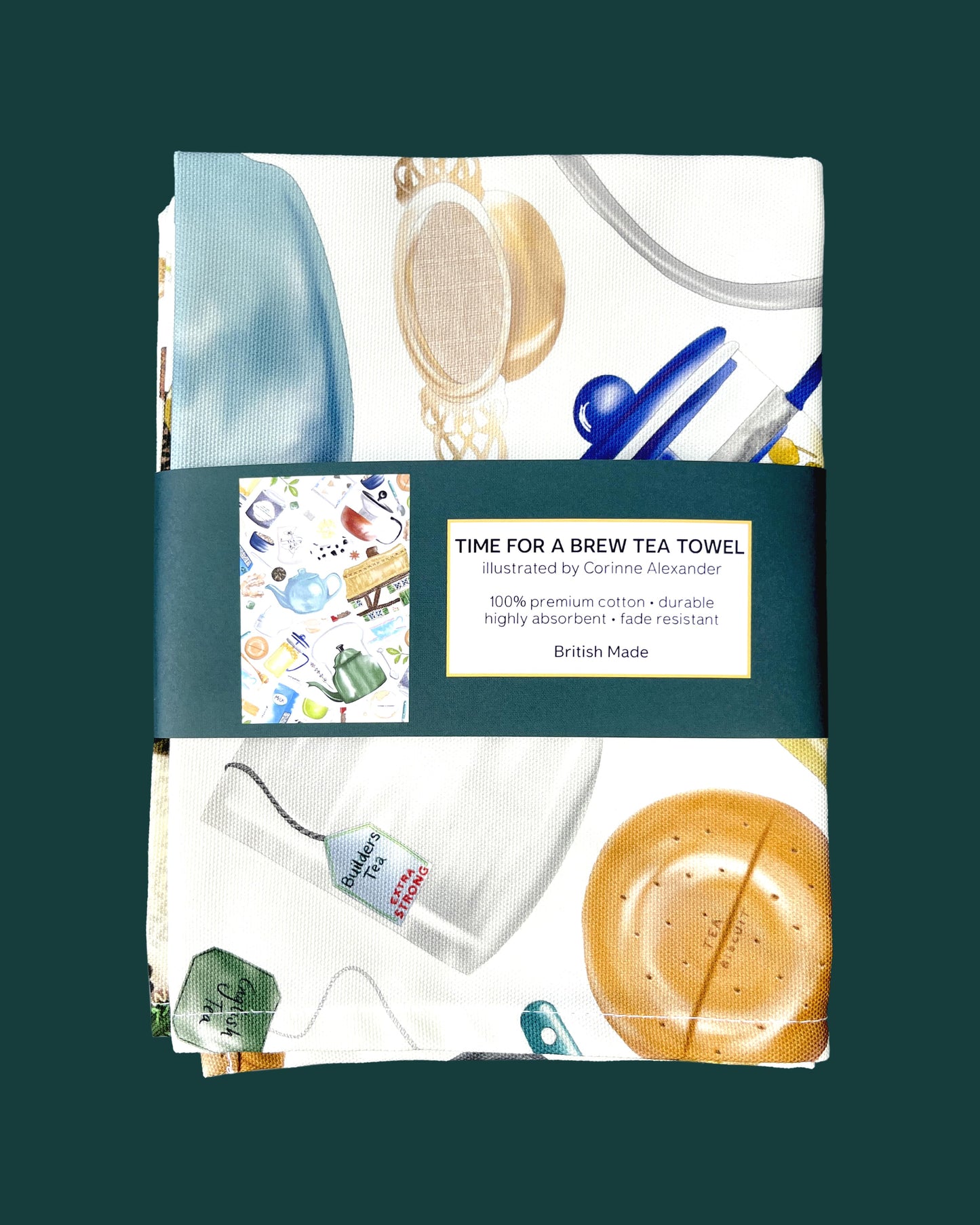 Time For A Brew Tea Towel - British - 100% Cotton