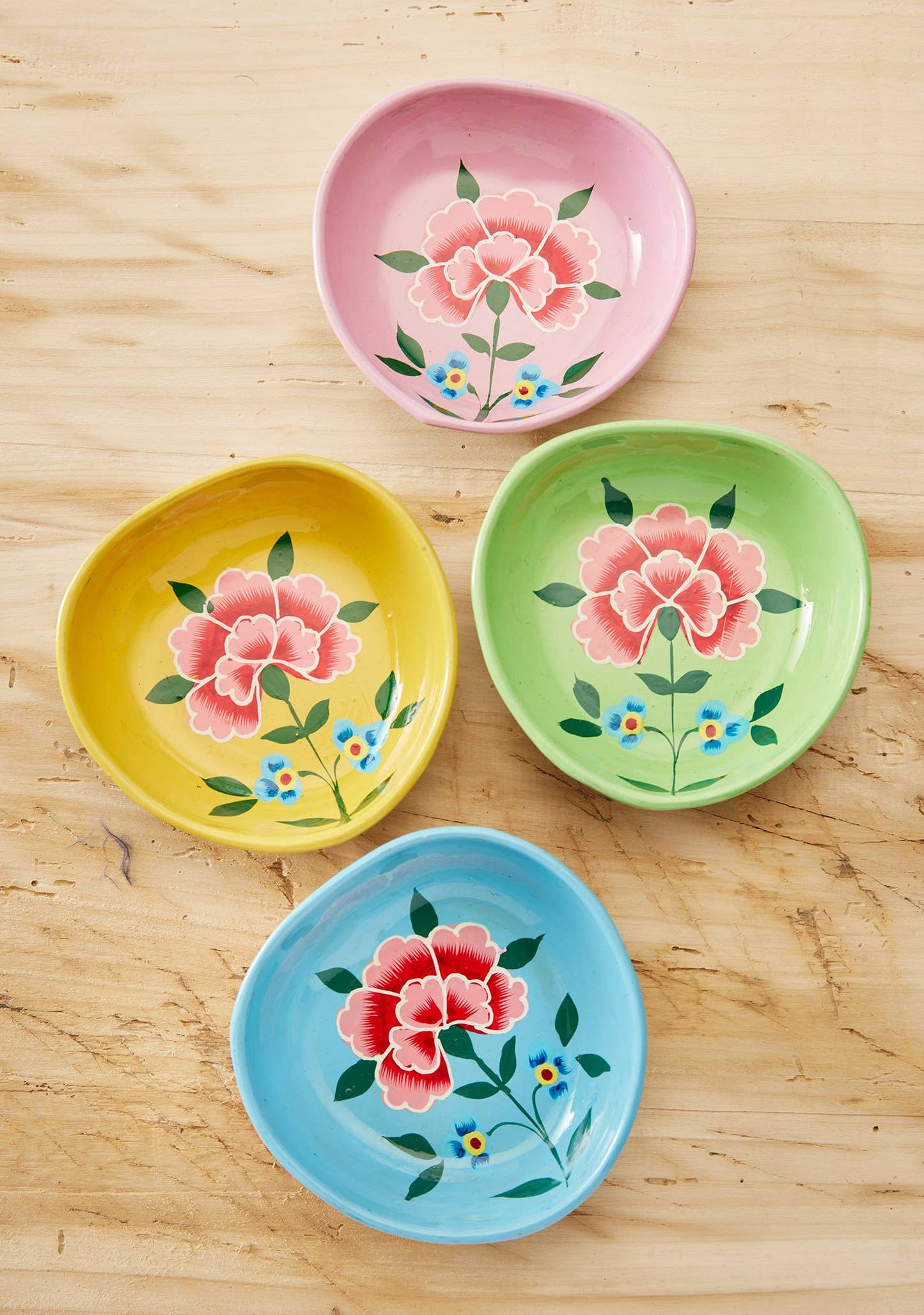 Namaste - Chrysanthemum Hand Painted Trinket Dish