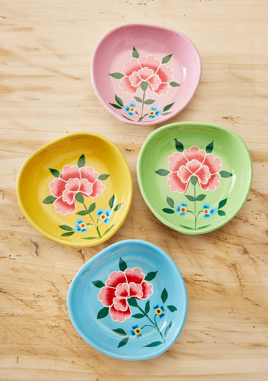 Namaste - Chrysanthemum Hand Painted Trinket Dish