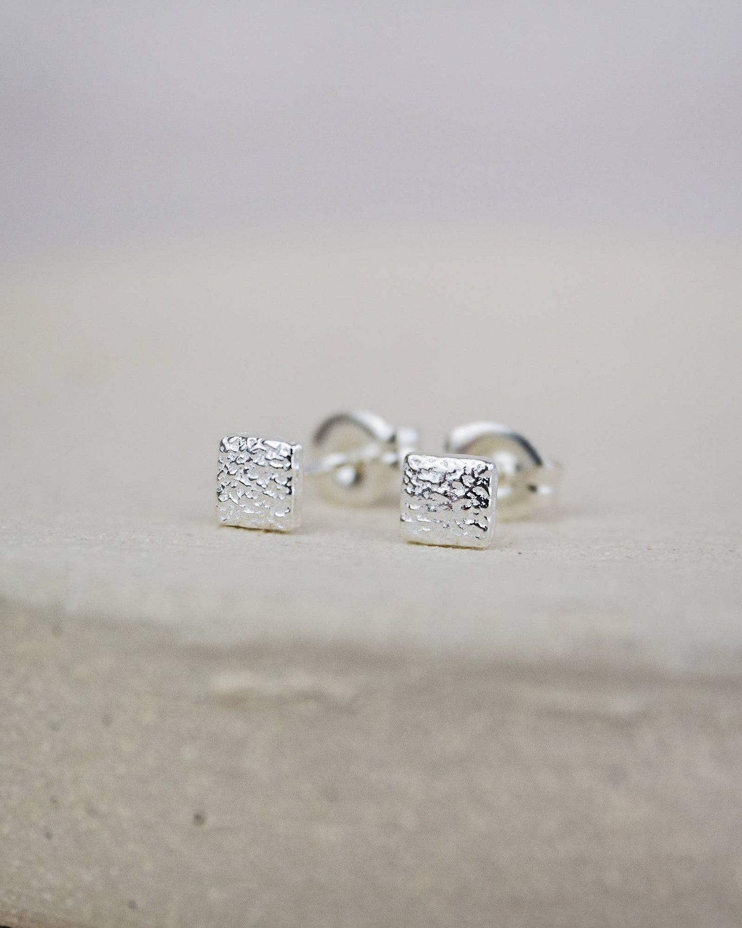 Lucy Kemp - Sterling Silver Mini Studs - Square