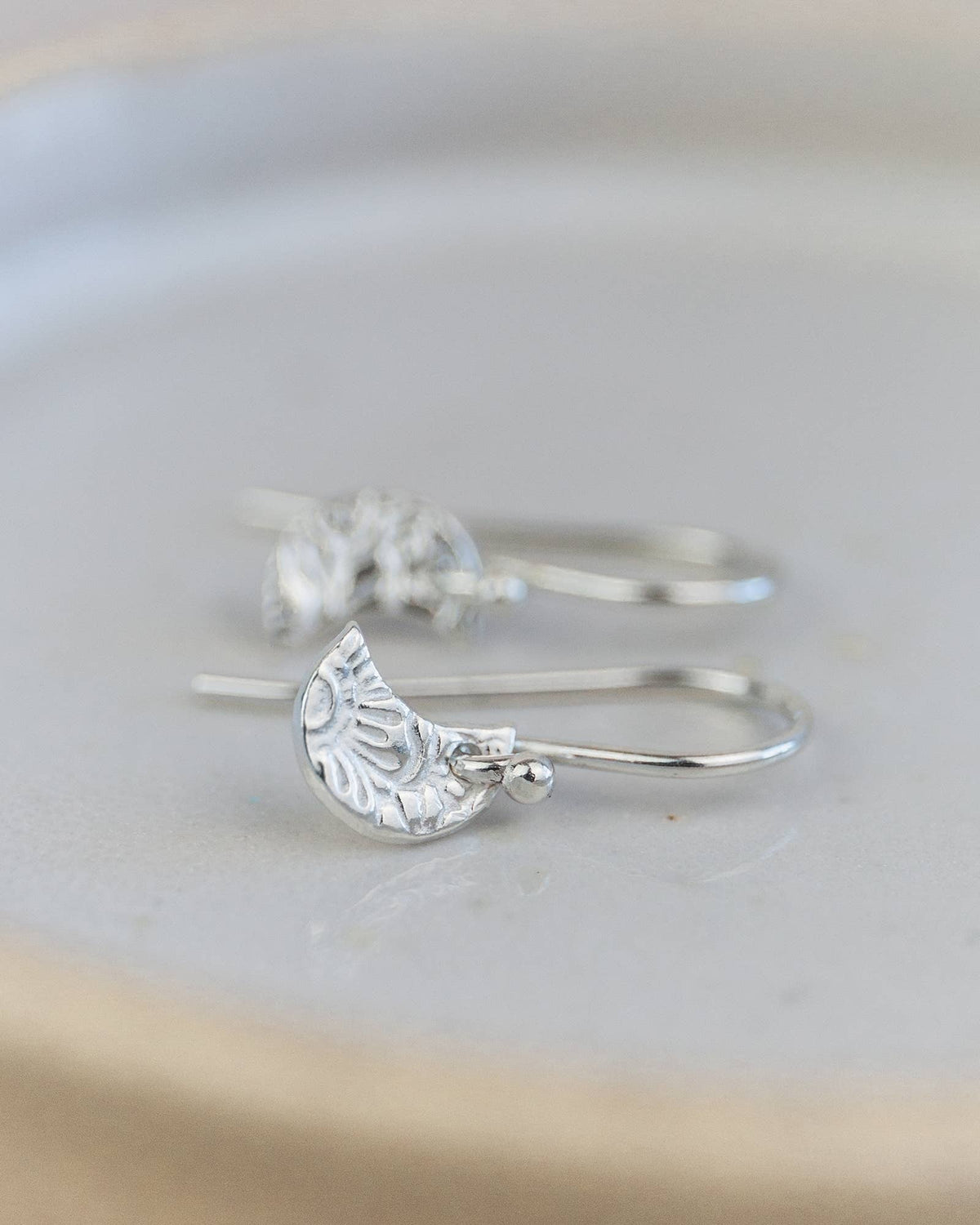Lucy Kemp - Sterling Silver Mini Textured Earrings