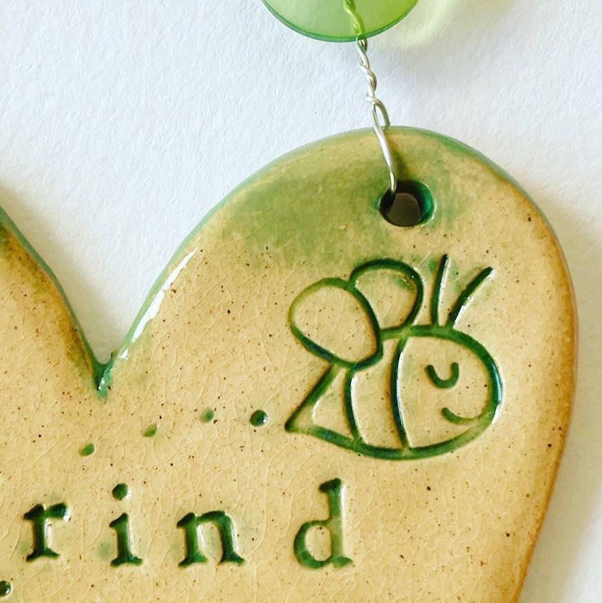Ffrind Ceramic Hanging Heart - Made in Wales