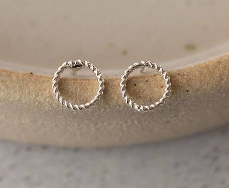Lucy Kemp Jewellery - Sterling Silver Mini Twisty Studs