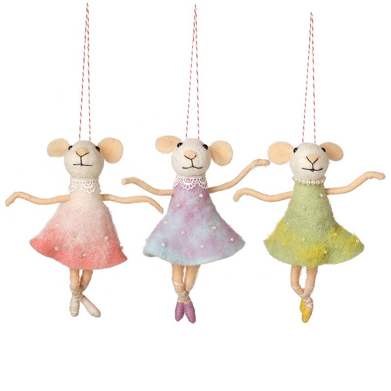 HANGING FELT DANCING MICE MIX