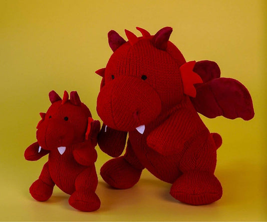 Best Years Ltd - Red Dragon Soft Toy Knitted
