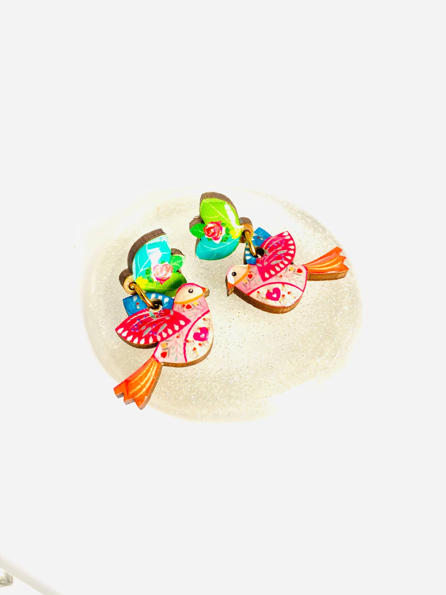 Rosie Rose Parker - Love bird statement earrings
