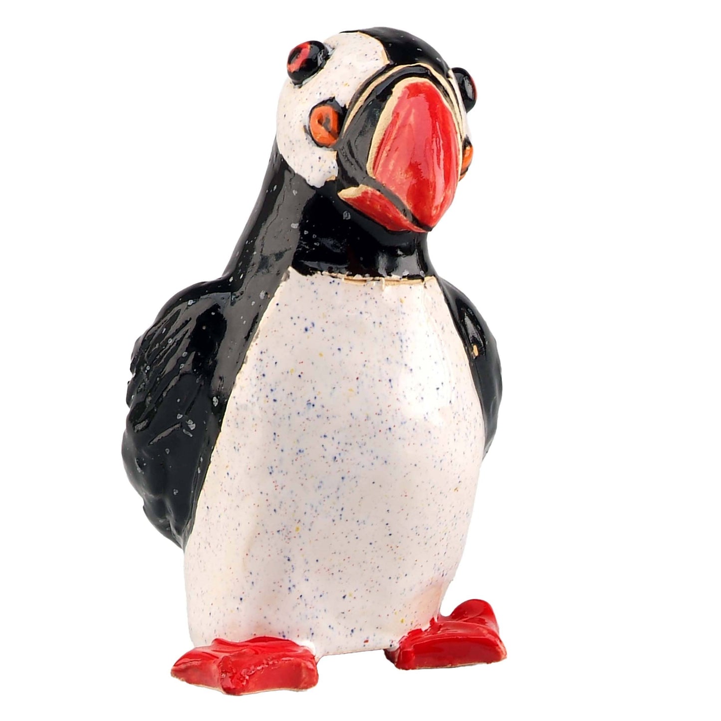 Puffin Standing Handmade Ceramic Figurine  Ornament