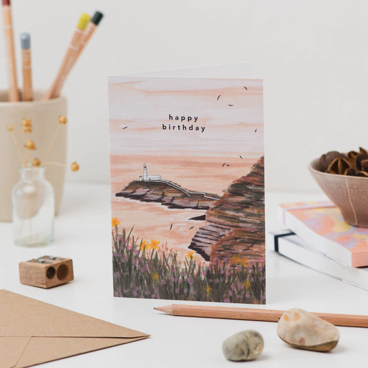 Joy Jen Studio - Seaside Lighthouse Birthday Card