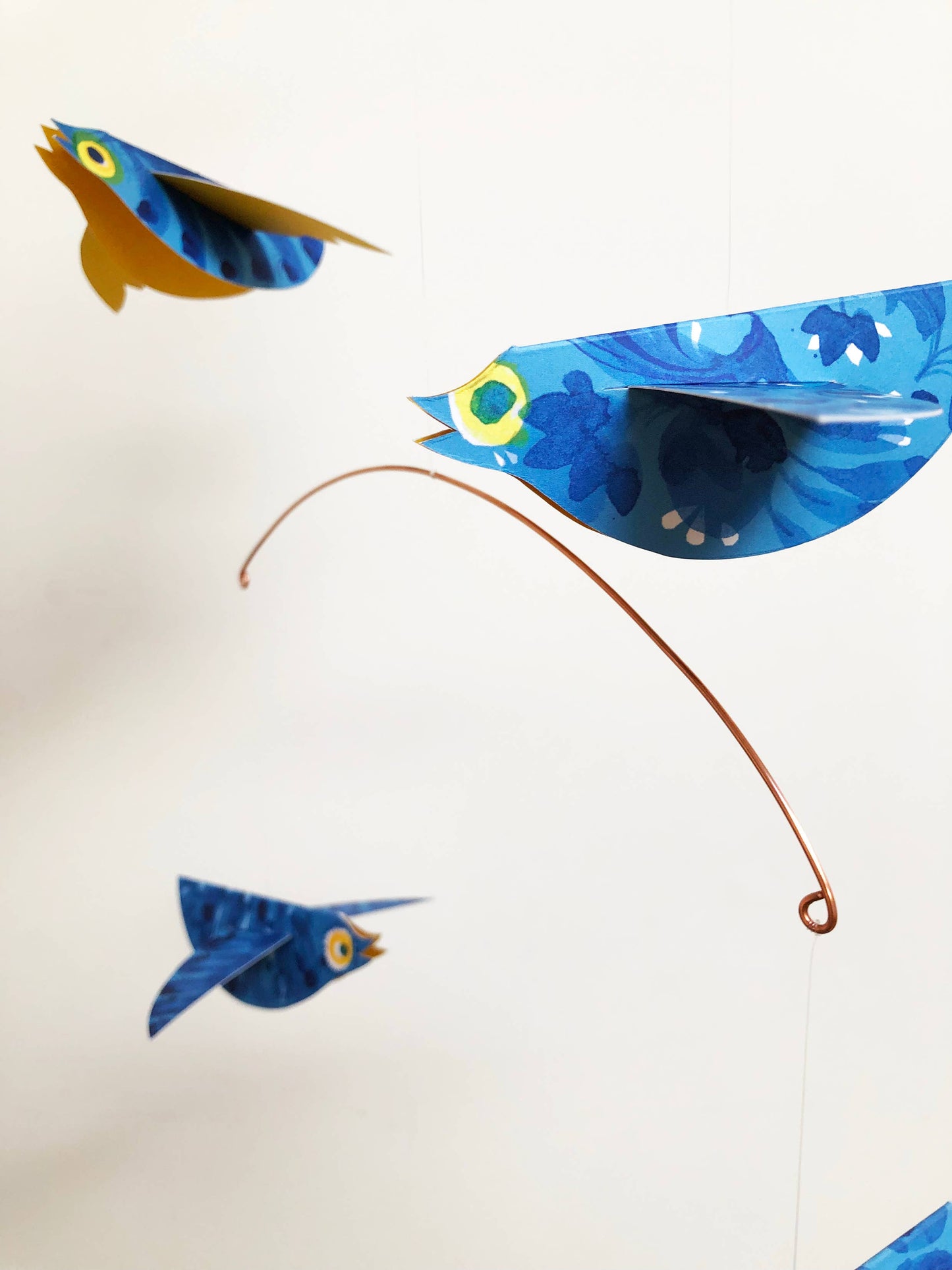 Esther Kent Design - Bluebirds Handmade Paper Birds Mobile