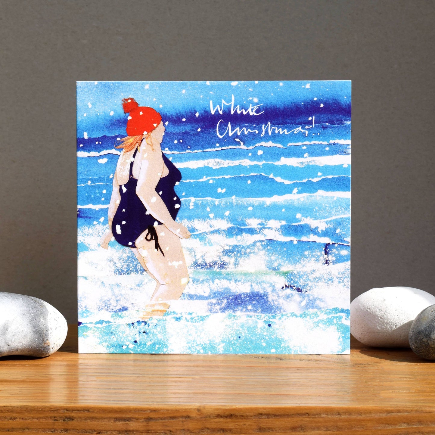 White Christmas Card (wild swimming)