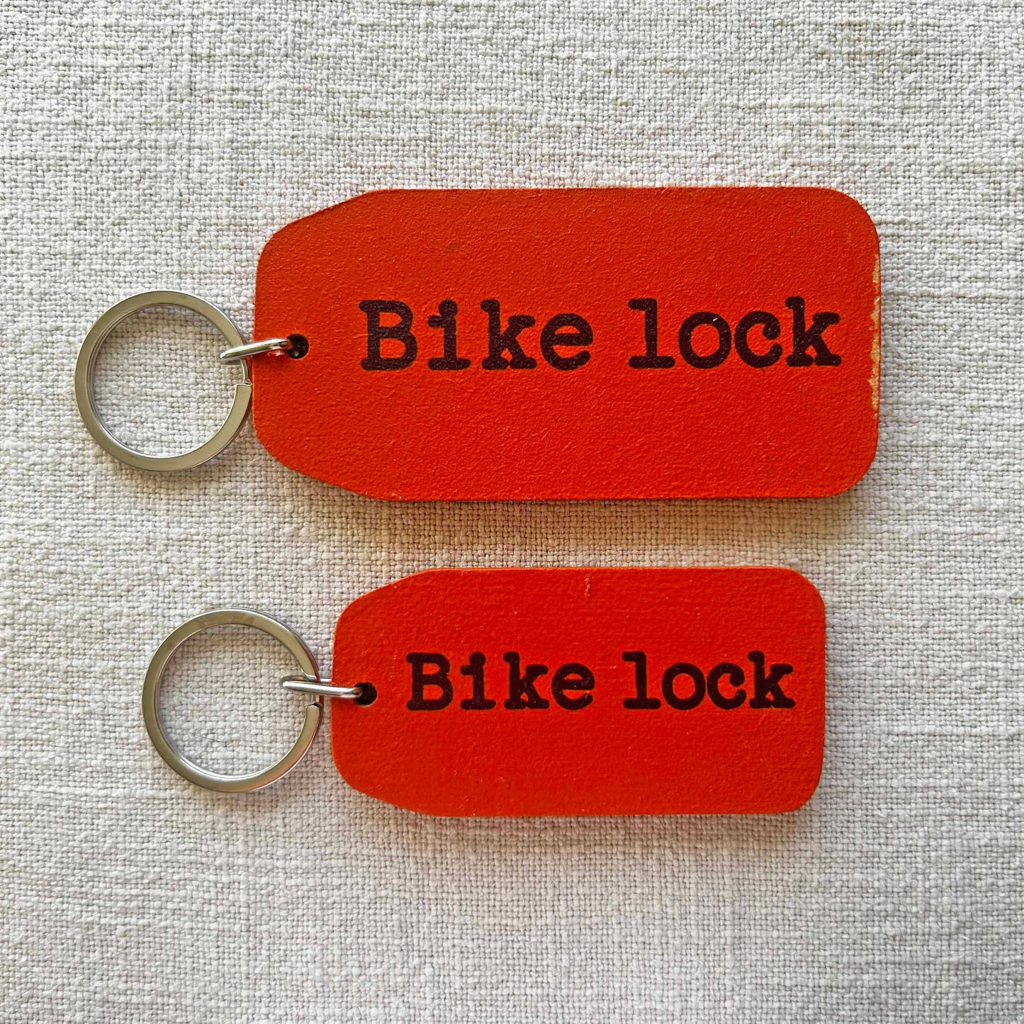 The Wooden Postcard Company - BIKE LOCK Wooden Key Tag